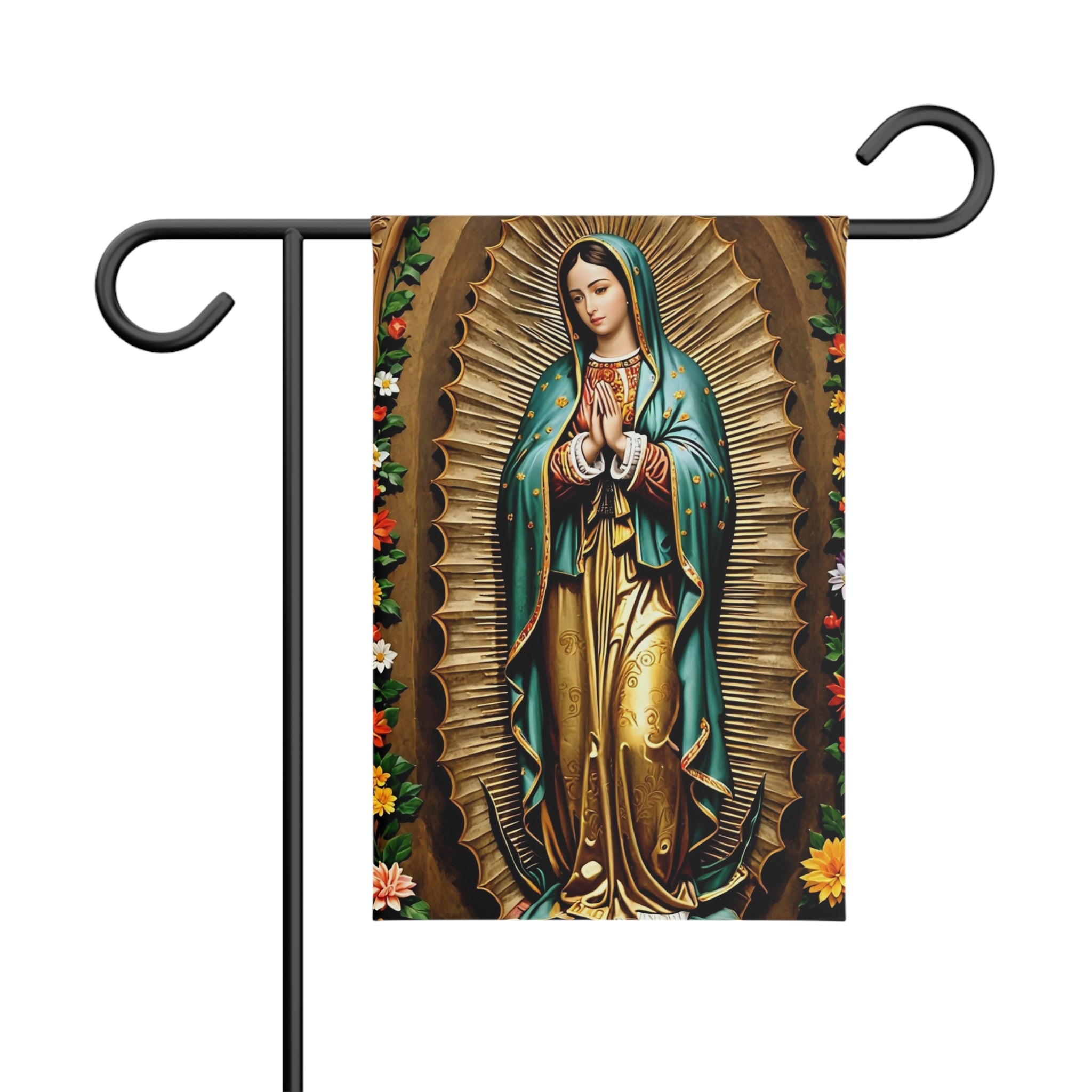 Garden Banner with Virgen de Guadalupe Design | Outdoor Decor for Easter,