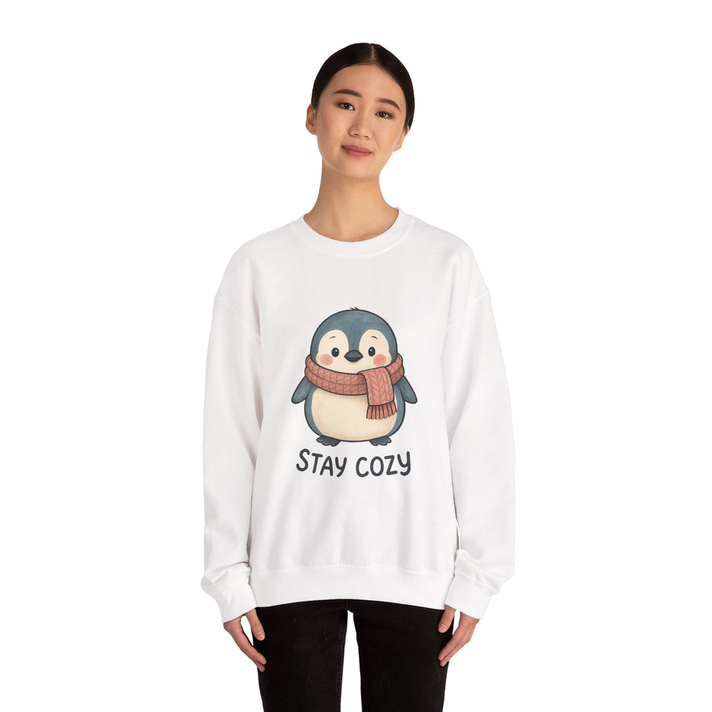 Cute Penguin Stay Cozy Sweatshirt | Cozy Winter Crewneck