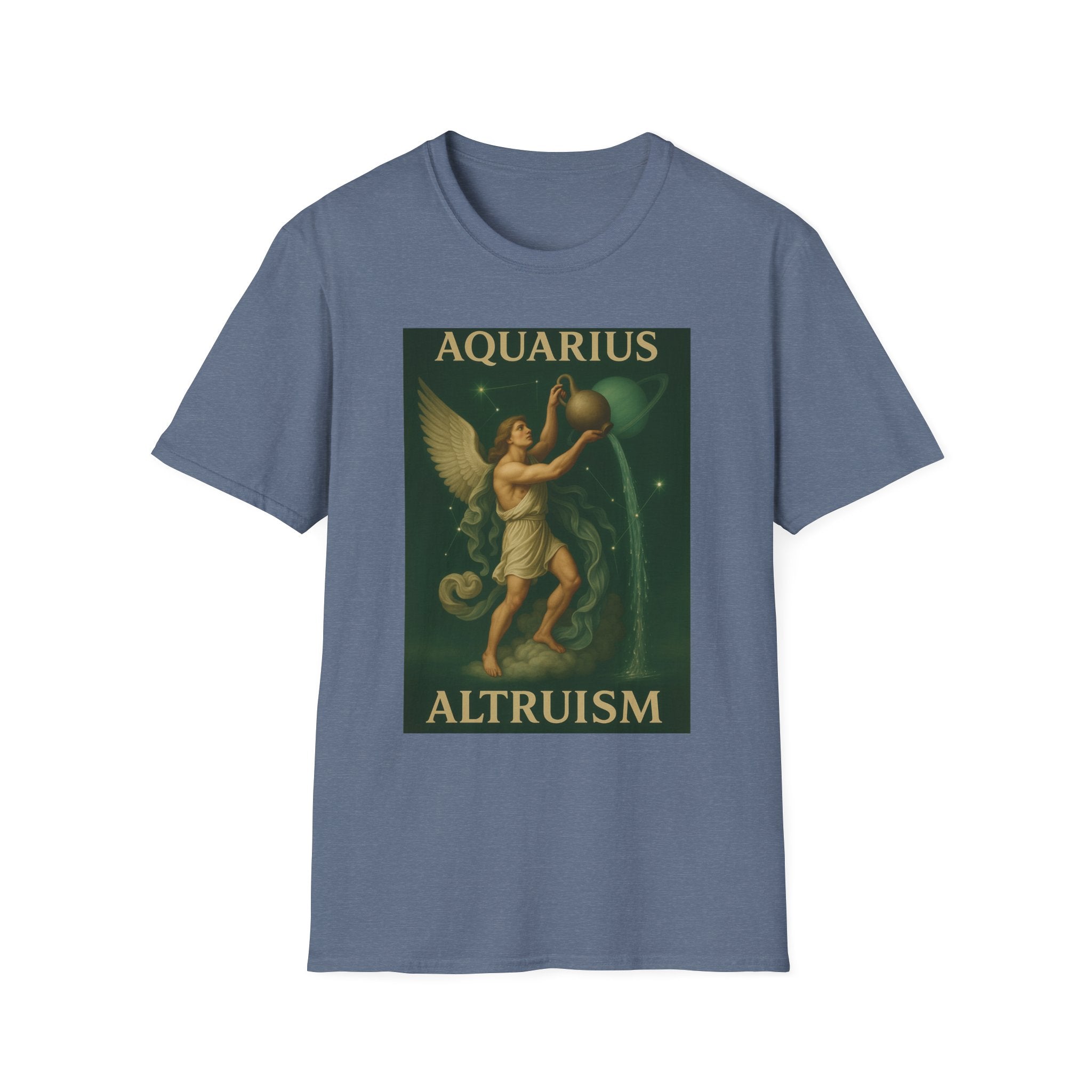 Aquarius Altruism Unisex Softstyle T-Shirt - Celestial Zodiac Tee
